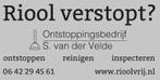 Riool verstopt? Ontstoppingsbedrijf S. van der Velde, Reparatie