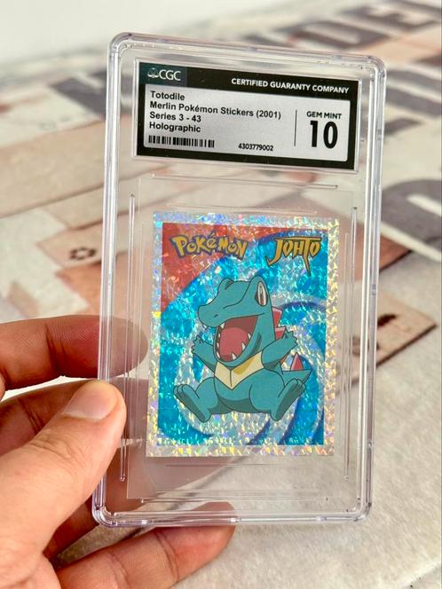 Grade-10 Totodile Merlin Pokemon Stickers 2001 Series 3-43, Hobby en Vrije tijd, Verzamelkaartspellen | Pokémon, Nieuw, Losse kaart