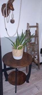 Oude bijzettafel, Ophalen, Rond, 45 tot 60 cm