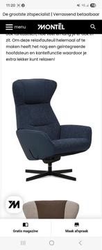 Heerlijke Montel fauteuil Yani, Ophalen, Zo goed als nieuw, 75 tot 100 cm, 75 tot 100 cm