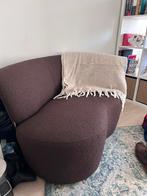 Donkerbruine Woood Fauteuil met Rechter Leuning, Huis en Inrichting, Fauteuils, Ophalen, Zo goed als nieuw, Stof, 75 tot 100 cm