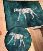 Groot vloerkleed set Luipaard 160 x 120 rond 80 kleed tapijt, 100 tot 150 cm, Nieuw, Ophalen of Verzenden, H
