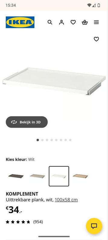 Ikea Pax Komplement uittrekbare plank en sieradenla - afbeelding 6