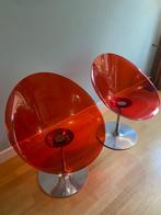 2 rode Eros draaistoelen van Kartell, Huis en Inrichting, Stoelen, Ophalen, Modern design, Twee, Zo goed als nieuw
