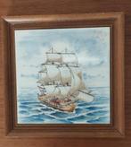 Delfts Blauw Tegel Schilderij Zeilschip, Antiek en Kunst, Antiek | Wandborden en Tegels, Ophalen of Verzenden