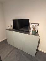 IKEA Besta kast - Grijs antraciet met groene deuren, Huis en Inrichting, Ophalen, Kunststof, 150 tot 200 cm, Zo goed als nieuw