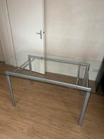 Glazen eettafel, 200 cm of meer, Ophalen of Verzenden, Zo goed als nieuw, 25 tot 50 cm