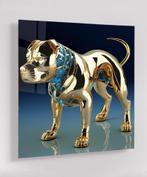 Glasschilderij - 24K Dog - online schilderij, Antiek en Kunst, Verzenden