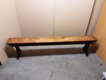 Vintage houten bank / houten kerkbank beschikbaar voor biedingen