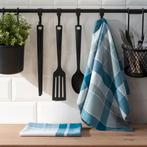 Keukenhanddoeken 3 stuks Handdoeken 50x70cm LEOLTE turquoise, Blauw, Leolte, Nieuw, 4033ev Lienden