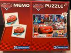 Cars Puzzel & Memory Spel - Compleet!, Ophalen of Verzenden, Meer dan 50 stukjes, Zo goed als nieuw, 4 tot 6 jaar