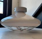 Vintage jaren 70 kind plafoniere kinderkamer glazen lamp wit, Ophalen of Verzenden, Zo goed als nieuw, Glas