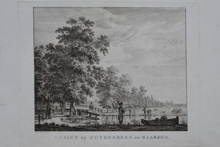MUIDEBERG NAARDEN Gravure H.P. SCHOUTEN 1775 ZELDZAAM M1, Antiek en Kunst, Kunst | Etsen en Gravures, Verzenden