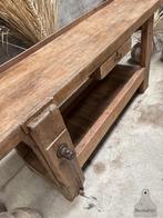 Antieke werkbank uit Frankrijk, Ophalen of Verzenden, Gebruikt, 170 cm of meer