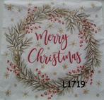 Servetten decoupage/bullet journal – Merry Christmas L1719, Verzenden, Nieuw, Materiaal