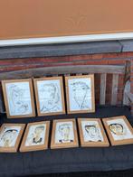 Abstrakte Tekeningen / Koppen / Gezichten / Kunst~Ingelijst, Ophalen of Verzenden