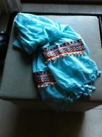 Dames shawl Ibiza turquoise, Ophalen of Verzenden, Zo goed als nieuw, Maat 46/48 (XL) of groter, Sjaal