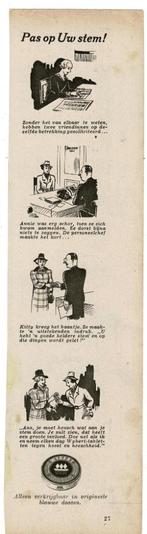 3x Pas op Uw stem, gebruik elke dag WIJBERT tabletten  1941, Verzenden, Zo goed als nieuw, Overige typen