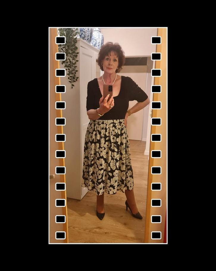NIEUW! Zwart/wit jurkje GERRY WEBER D/NL 46, Kleding | Dames, Grote Maten, Nieuw, Jurk, Zwart, Verzenden