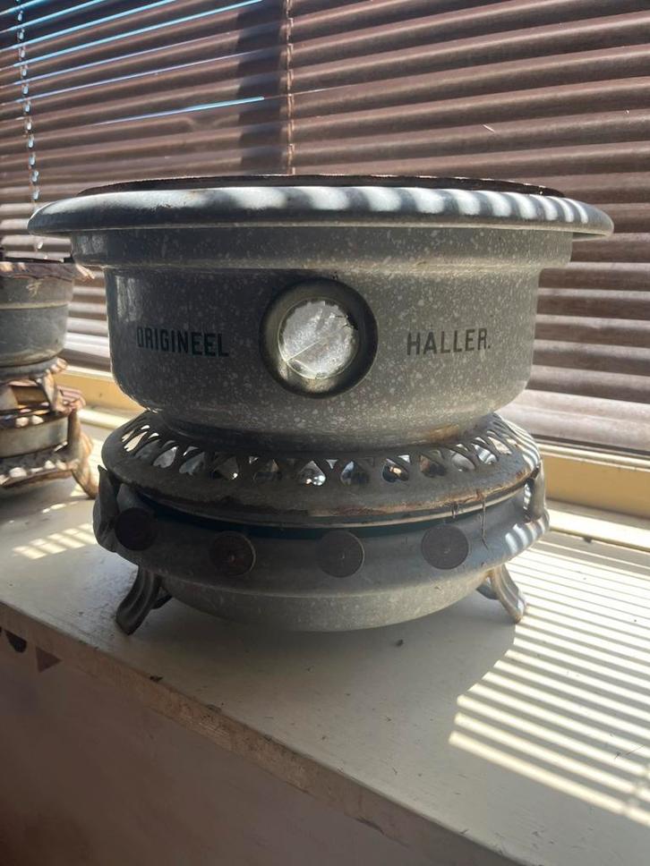 Haller petroleumstel, Antiek en Kunst, Antiek | Emaille, Ophalen