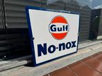 Gulf No-Nox Emaille Bord - Vintage Reclamebord, Ophalen of Verzenden