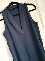 Luxueuze Woman by Earn vhals donkerblauwe top M42 NW149,-, Kleding | Dames, Blouses en Tunieken, Maat 42/44 (L), Zo goed als nieuw