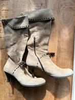 Asy suede leather boots. Size 39, Hoge laarzen, Beige, Ophalen of Verzenden, Gedragen