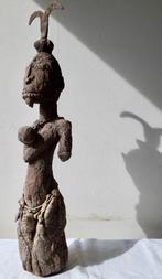 DOGON, korstig fetisch beeld hout en ijzer, MALI, Afrika, Ophalen