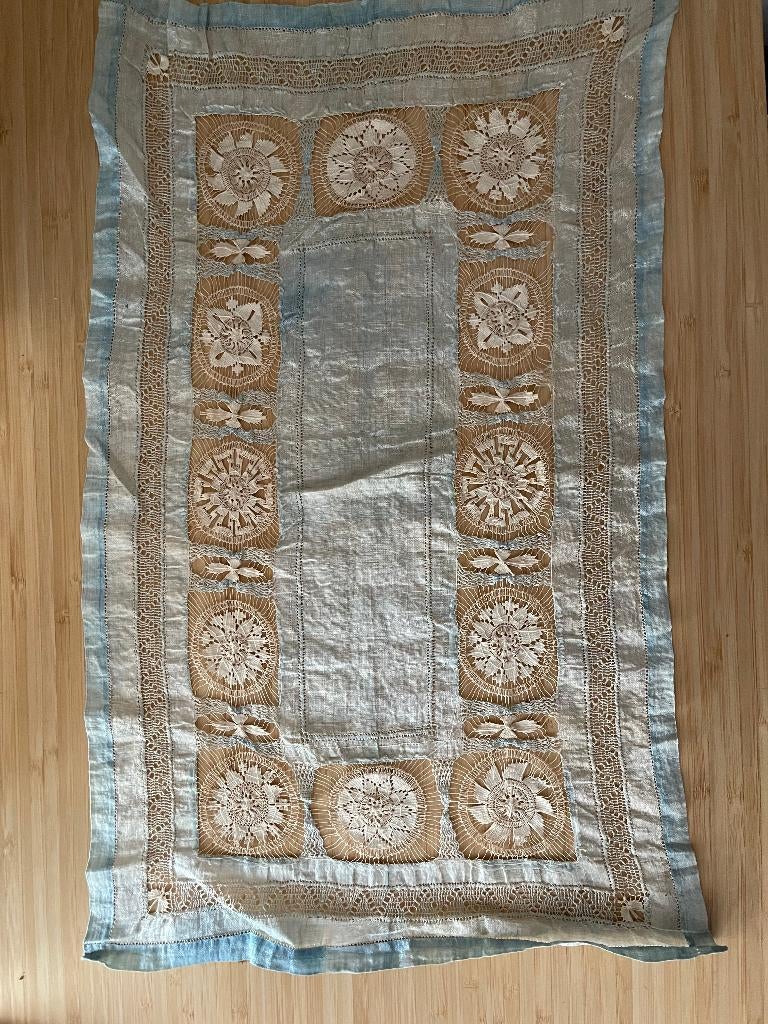 Antieke kantklos "merklap" kleedje, Antiek en Kunst, Ophalen of Verzenden