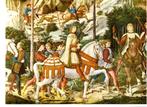 Reproductie Benozzo Gozzoli  De processie Santi Re Magi1459, Gebruikt, Verzenden, Rechthoekig Liggend, A1 t/m A3