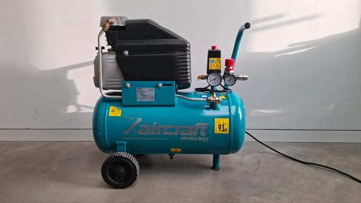 Compressor Aircraft Mobilboy 24L 1,5kW 200L/min 8bar, Doe-het-zelf en Verbouw, Compressors, Zo goed als nieuw, 6 tot 10 bar, Minder dan 25 liter