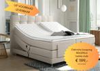Elektrische boxspring 180x200cm direct leverbaar €1199,00, Ophalen of Verzenden, 180 cm, 200 cm, Grijs