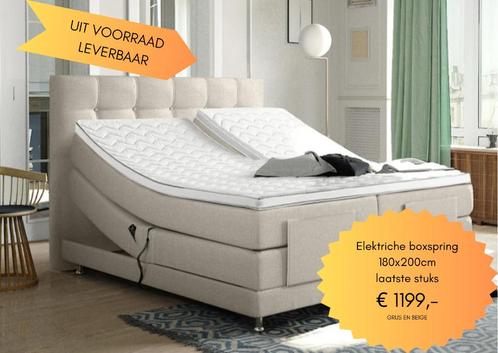 Elektrische boxspring 180x200cm direct leverbaar €1199,00, Huis en Inrichting, Slaapkamer | Boxsprings, Nieuw, 180 cm, 200 cm