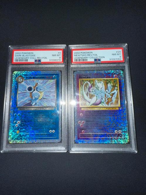 Dark Blastoise & Mewtwo legendary collection psa 8, Hobby en Vrije tijd, Verzamelkaartspellen | Pokémon, Zo goed als nieuw, Losse kaart