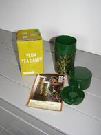 Plum tea caddy (theeblik met luchtdichte deksel), Ophalen of Verzenden