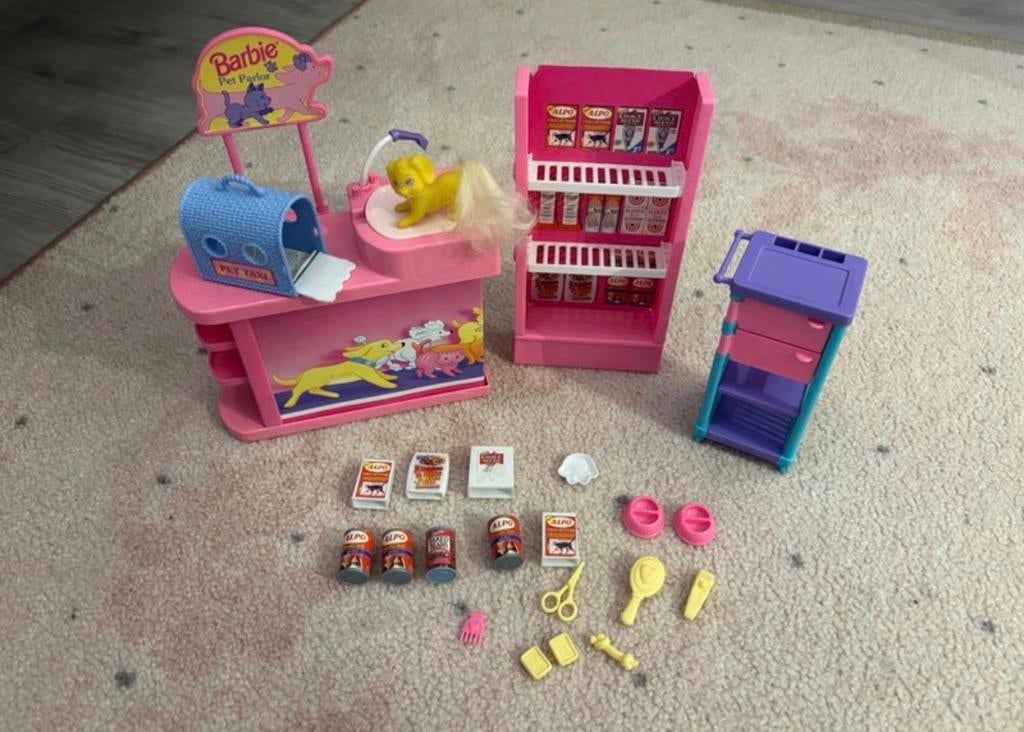 Barbie mattel 1995 So Much To Do Pretty Pet Parlor - Cat Dog, Ophalen of Verzenden, Gebruikt, Accessoires