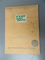 1962 FIAT 500 D INSTRUCTIEBOEKJE DUITS, Ophalen