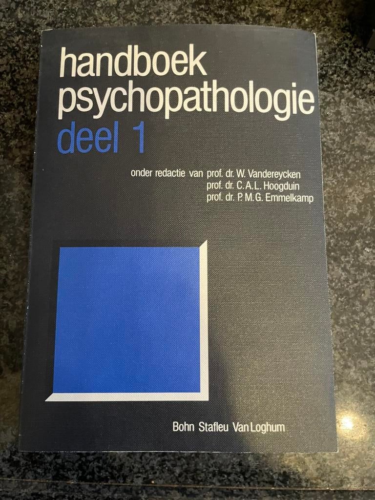 Handboek psychopathologie deel 1, Boeken, Studieboeken en Cursussen, Ophalen of Verzenden, Beta, Zo goed als nieuw, HBO