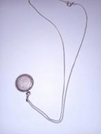Zilveren ketting met hanger 10 cent Koningin Wilhelmina 1941, Sieraden, Tassen en Uiterlijk, Met hanger, Gebruikt, Ophalen of Verzenden