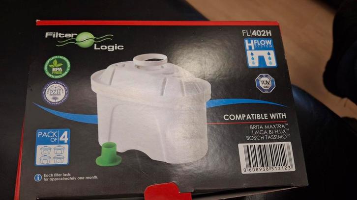 Filter Logic FL402H Waterfilter - 4 Stuks, Witgoed en Apparatuur, Koffiezetapparaten, Nieuw, Overige modellen, Afneembaar waterreservoir