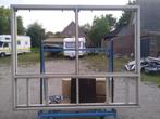 hard houten kozijn met glas, Ophalen, Gebruikt, 150 tot 225 cm, Inclusief glas