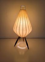 Vintage Tripod Cocoon tafellamp 1960, Hout, Gebruikt, Mid Century Modern, Vintage design, Ophalen of Verzenden