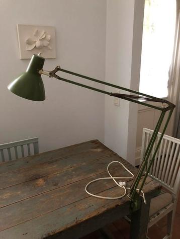 VINTAGE DESIGN LAMP DEENS BUREAULAMP ATELIER GROEN beschikbaar voor biedingen