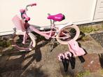 Roze meisjesfiets 16 inch Nogan Butterfly in goede staat, Fietsen en Brommers, Ophalen, Gebruikt, 16 inch, Nogan