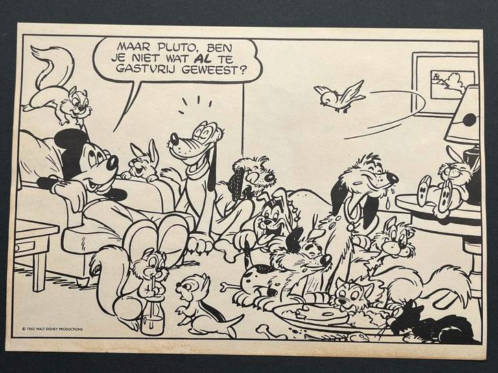 Donald Duck Zeldzame Kleurplaat uit 1962, Boeken, Stripboeken, Zo goed als nieuw, Eén stripboek, Ophalen of Verzenden