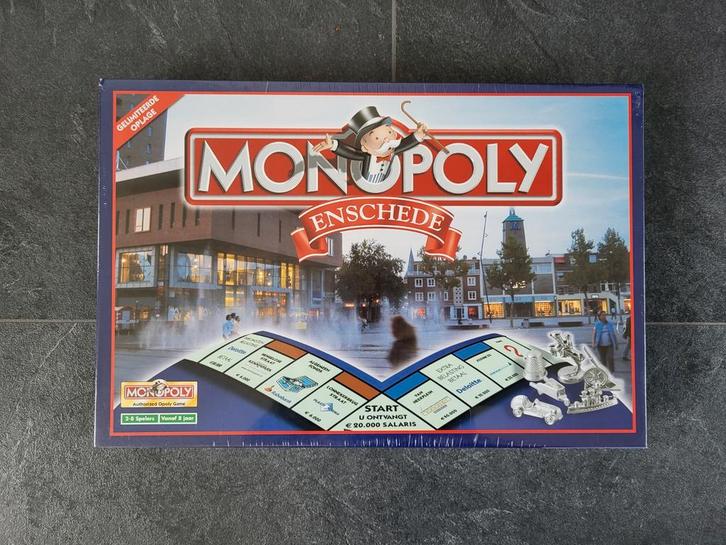 Monopoly Enschede eerste editie- Limited Edition Nieuw, Hobby en Vrije tijd, Gezelschapsspellen | Bordspellen, Nieuw, Een of twee spelers