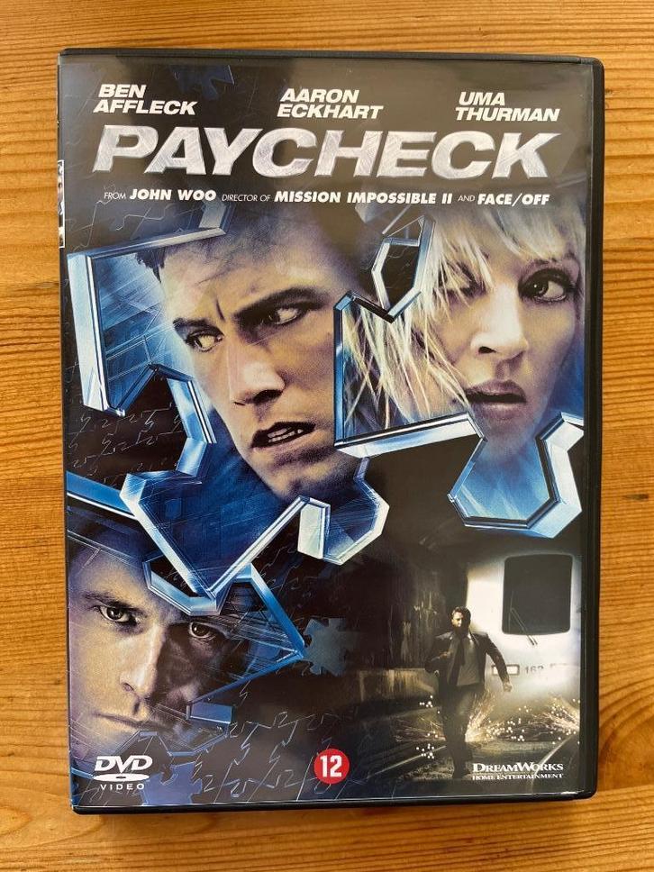 Paychek DVD – John Woo ; Ben Affleck,  Uma Thurman- ZGAN, Cd's en Dvd's, Dvd's | Actie, Zo goed als nieuw, Actie, Vanaf 12 jaar