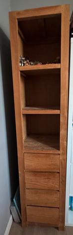 Teak houten kast, Ophalen, Met plank(en), Minder dan 50 cm, Gebruikt