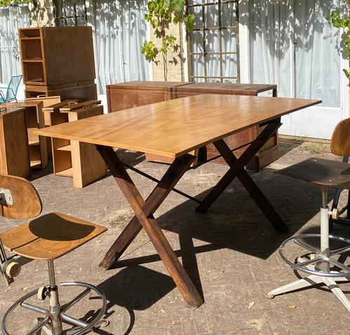 Royale tekentafel werktafel architectentafel beeldhouwtafel, Antiek en Kunst, Antiek | Meubels | Tafels, Ophalen