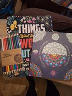 Kleurboek voor volwassenen + kleurpotloden, Ophalen of Verzenden, Nieuw, Materiaal